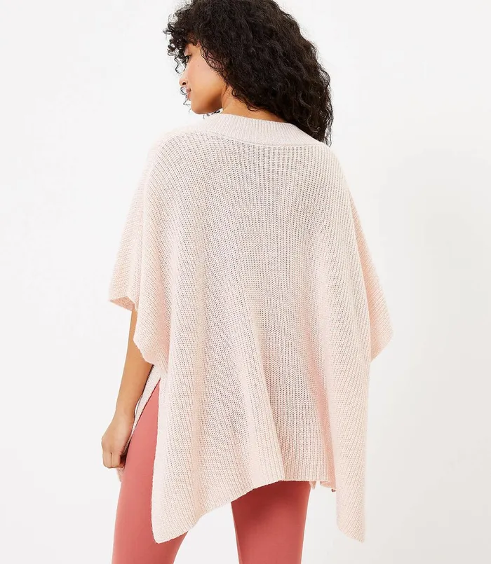 LOFT VNeck Poncho Charcoal Women Wraps and Scarves