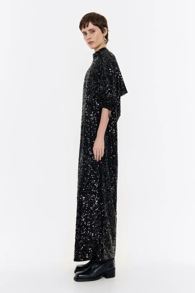 Long Black Sequin Dress Black Women Bimba Y Lola Dresses And Jumpsuits Long Black Sequin Dress Black Women Bimba Y Lola Dresses And Jumpsuits