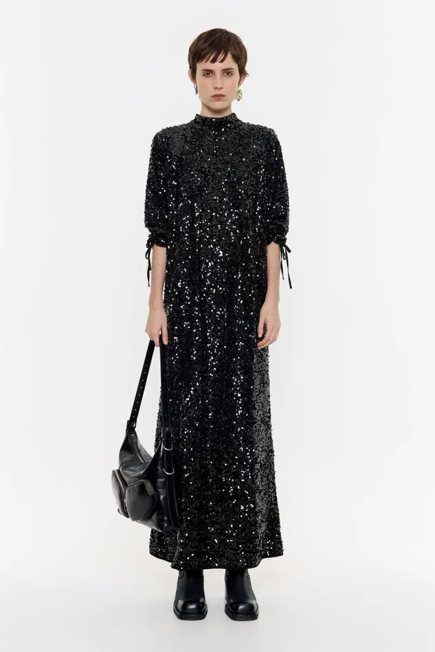 Long Black Sequin Dress Black Women Bimba Y Lola Dresses And Jumpsuits Long Black Sequin Dress Black Women Bimba Y Lola Dresses And Jumpsuits