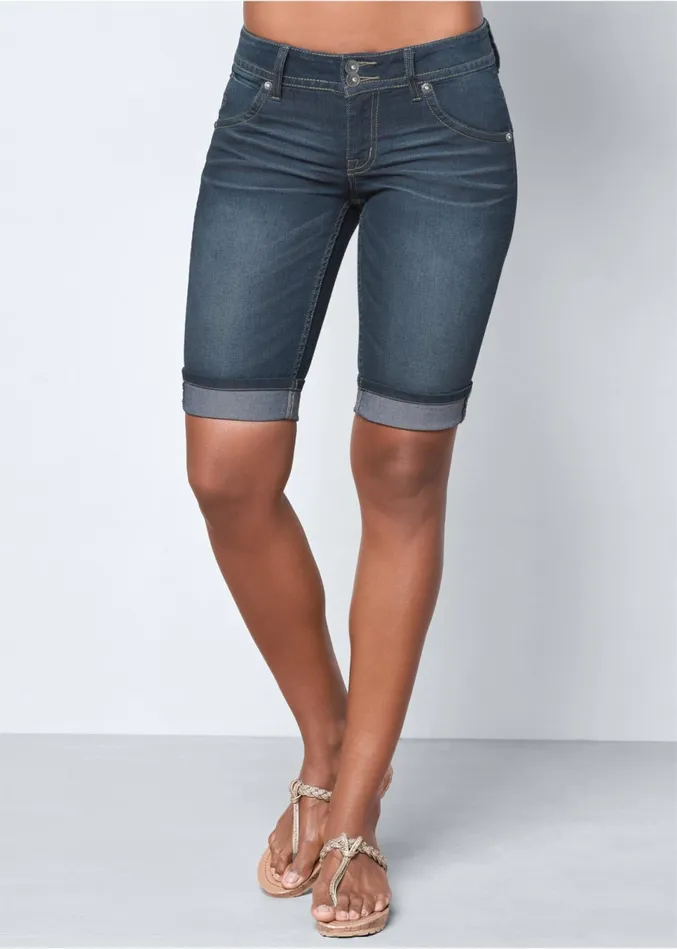 LONG JEAN SHORTS Dark Wash Women VENUS Shorts