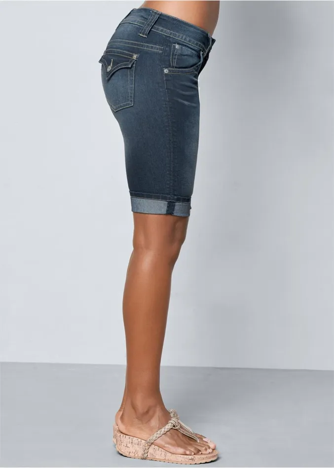 LONG JEAN SHORTS Dark Wash Women VENUS Shorts