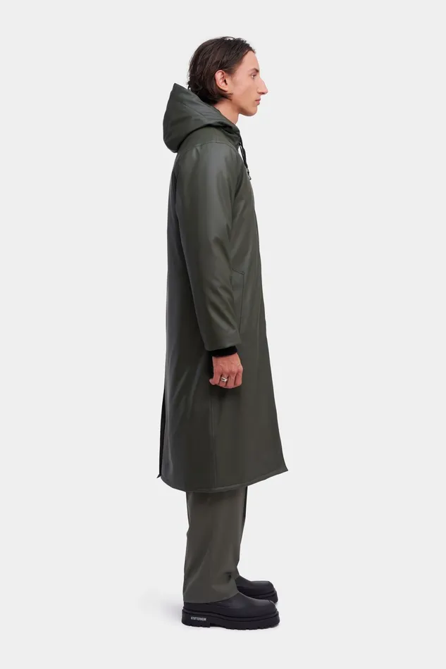 Long Raincoats Women Stutterheim Stockholm Long Winter Jacket Green