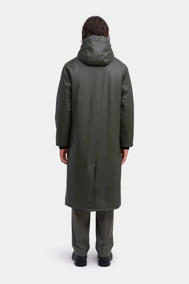Long Raincoats Women Stutterheim Stockholm Long Winter Jacket Green