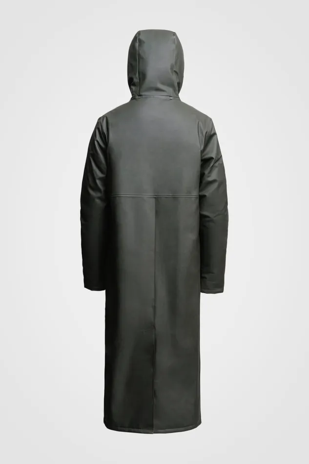 Long Raincoats Women Stutterheim Stockholm Long Winter Jacket Green