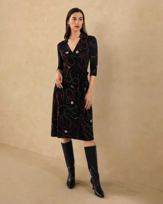 Louisville Print Silk Shirt Dress Women Jumpsuits Lilysilk Dresses
