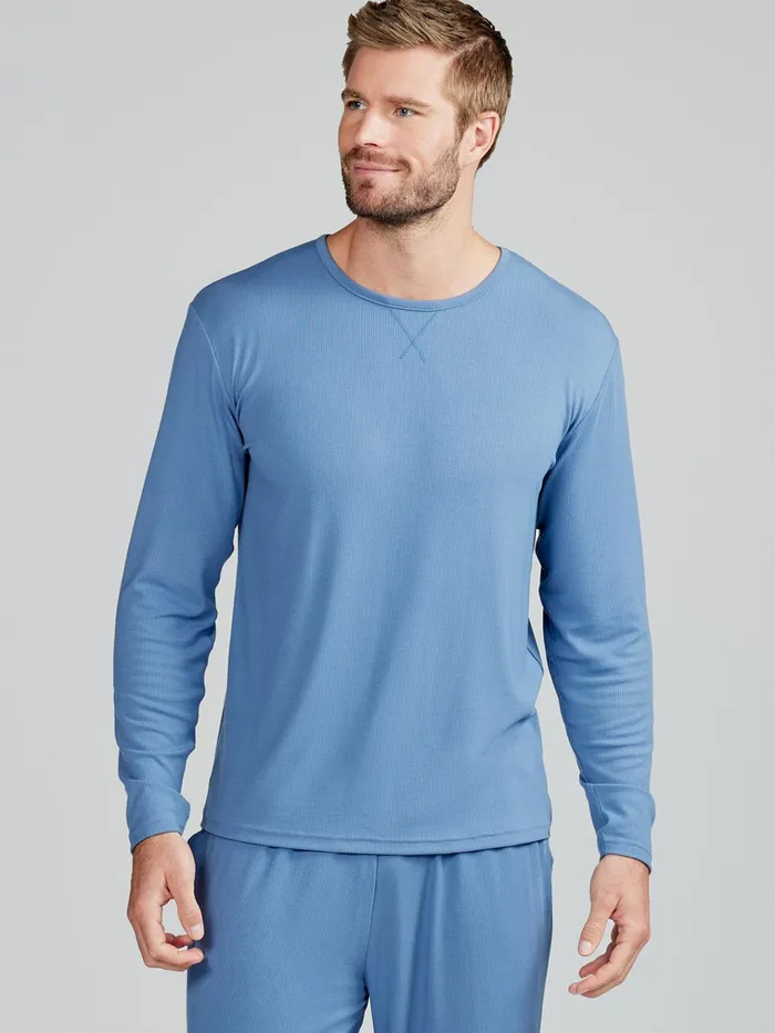 Lounge Men Tasc Performance Microluxe Rib Sleep Long Sleeve