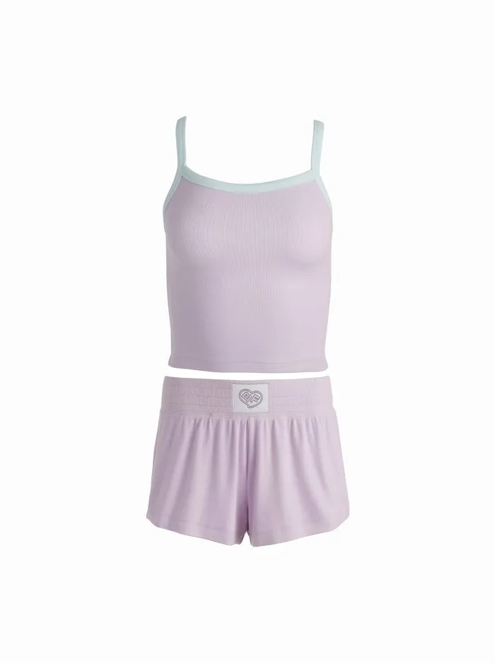 Loungewear Women Alice Olivia Big Feelings Laila Boxer Pj Set Calming Lavender