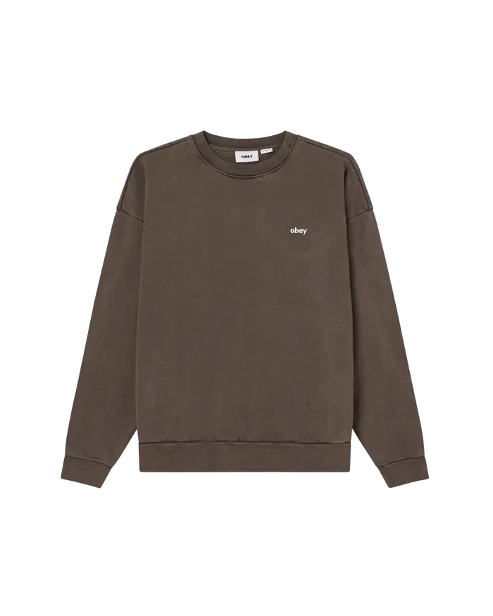 LOWERCASE PIGMENT CREWNECK Pigment Digital Black SWEATSHIRTS OBEY Clothing Men LOWERCASE PIGMENT CREWNECK Pigment Digital Black SWEATSHIRTS OBEY Clothing Men