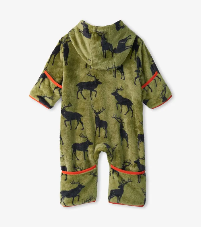 Magestic Elk Baby Fleece Suit Hatley