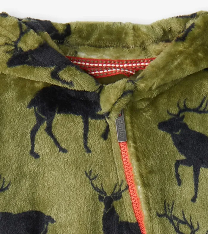Magestic Elk Baby Fleece Suit Hatley