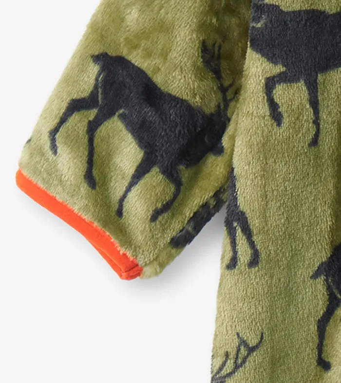 Magestic Elk Baby Fleece Suit Hatley