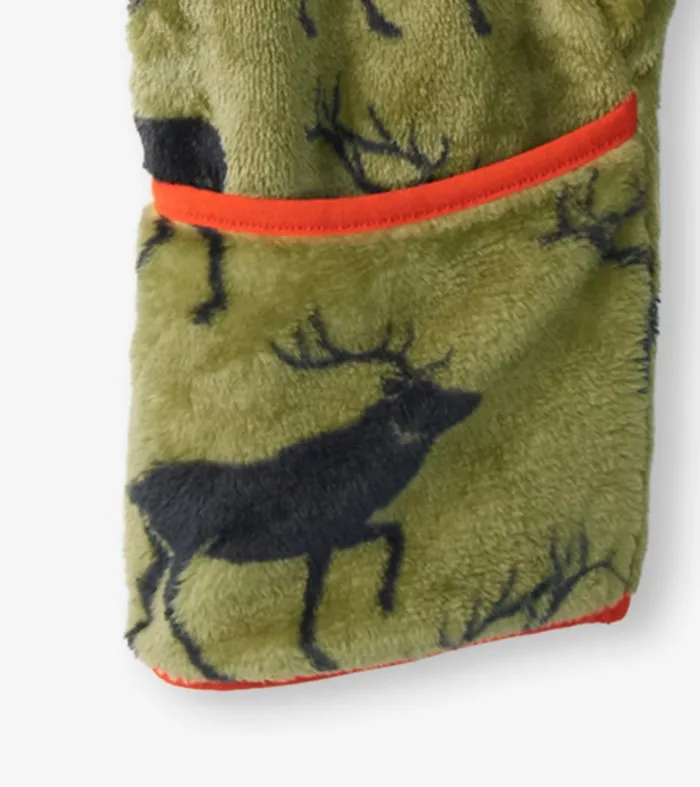 Magestic Elk Baby Fleece Suit Hatley