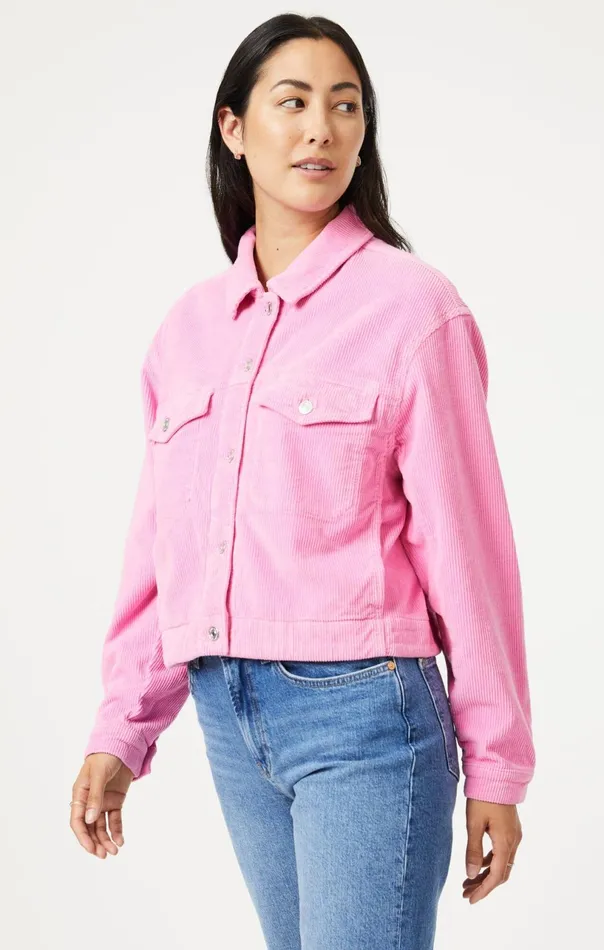 Maren Crop Jacket In Pink Cord Women Mavi Jeans Jackets Maren Crop Jacket In Pink Cord Women Mavi Jeans Jackets