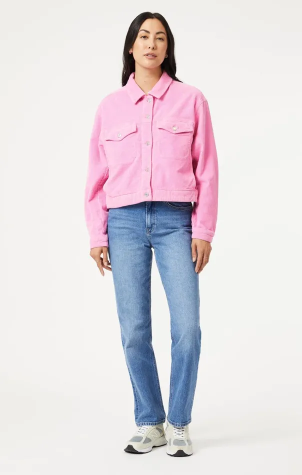 Maren Crop Jacket In Pink Cord Women Mavi Jeans Jackets Maren Crop Jacket In Pink Cord Women Mavi Jeans Jackets