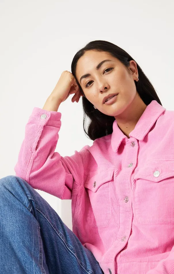 Maren Crop Jacket In Pink Cord Women Mavi Jeans Jackets Maren Crop Jacket In Pink Cord Women Mavi Jeans Jackets