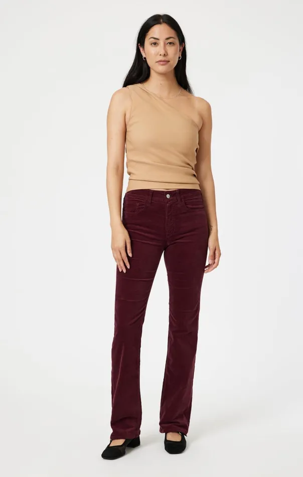 Maria Flare In Magenta Velvet Women Mavi Jeans Pants