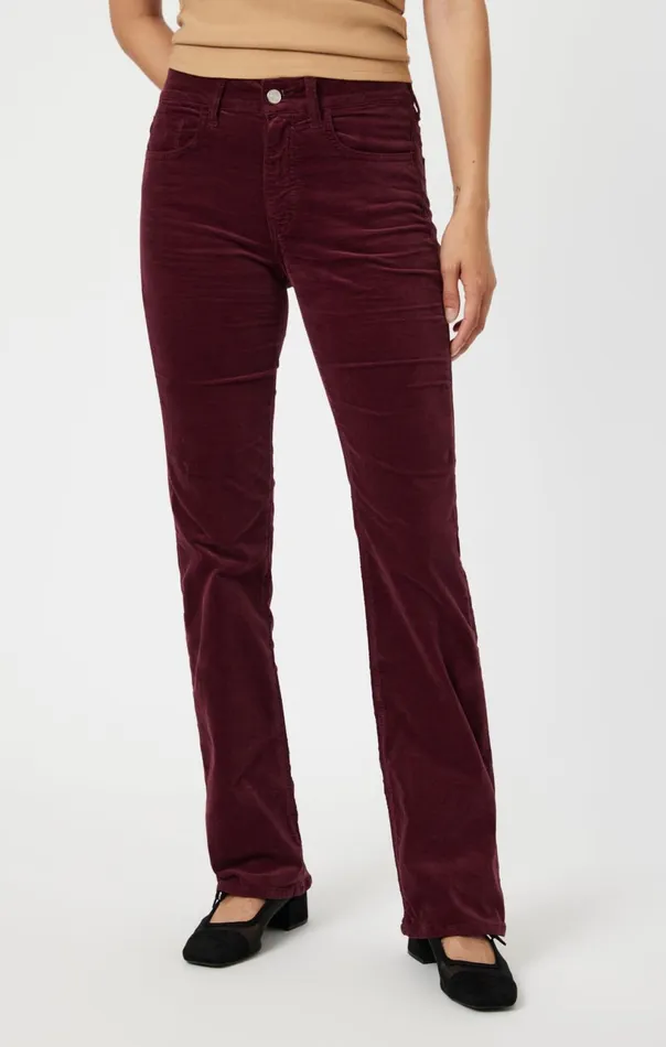 Maria Flare In Magenta Velvet Women Mavi Jeans Pants