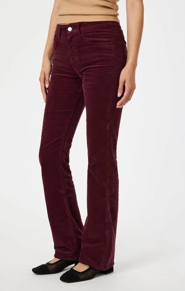 Maria Flare In Magenta Velvet Women Mavi Jeans Pants