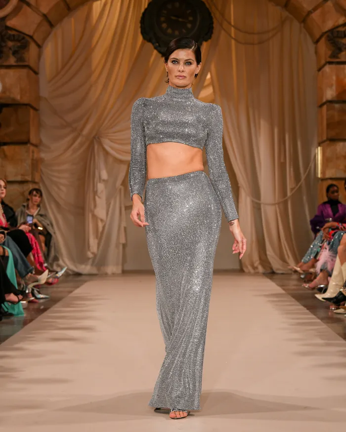 Matching Sets Women PatBO Crystal Embellished Maxi Skirt EXCLUSIVE