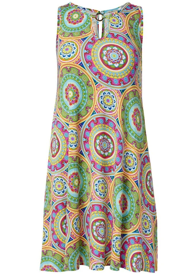 Medallion Print Dress White Multi Women VENUS Casual Dresses