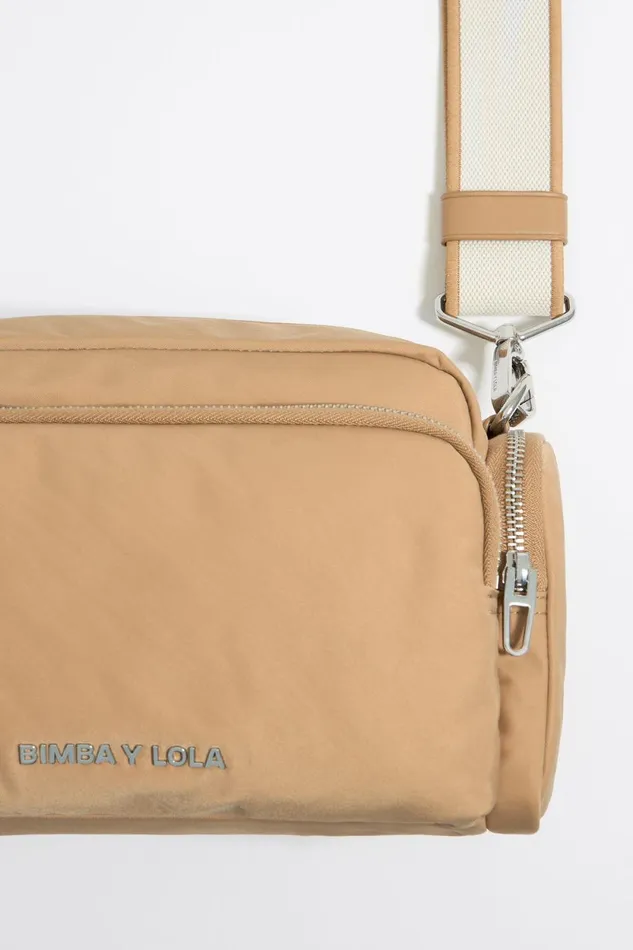 Medium Tan Nylon Crossbody Bag Tan Women Bimba Y Lola Crossbody Bags Medium Tan Nylon Crossbody Bag Tan Women Bimba Y Lola Crossbody Bags