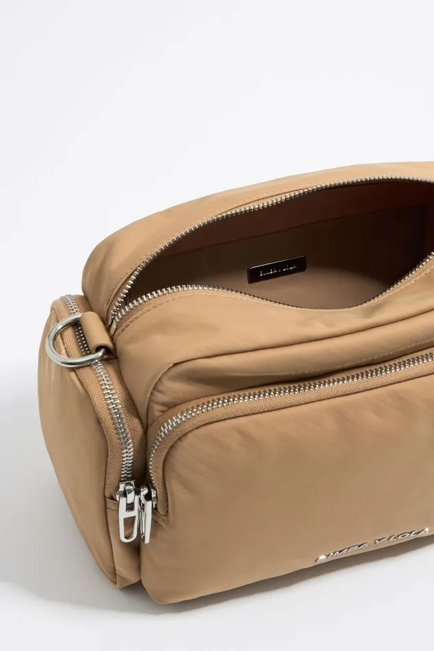 Medium Tan Nylon Crossbody Bag Tan Women Bimba Y Lola Crossbody Bags Medium Tan Nylon Crossbody Bag Tan Women Bimba Y Lola Crossbody Bags
