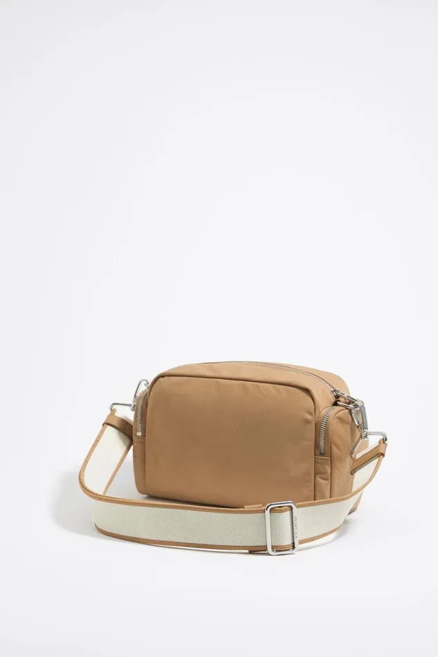 Medium Tan Nylon Crossbody Bag Tan Women Bimba Y Lola Crossbody Bags Medium Tan Nylon Crossbody Bag Tan Women Bimba Y Lola Crossbody Bags