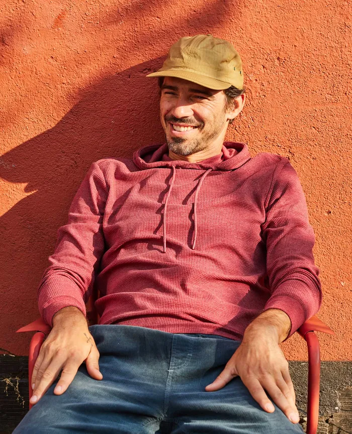 Men8217s Framer II Long Sleeve Hoodie Garnet Jackets and Layers ToadandCo