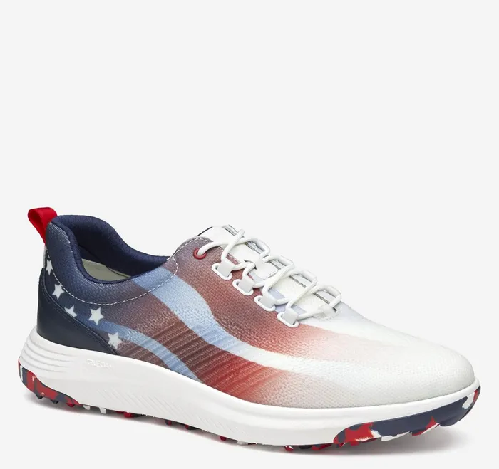 Men Amherst Gl1 Sport Hybrid Redwhiteblue Coated Knit JohnstonandMurphy LaceUps Men Amherst Gl1 Sport Hybrid Redwhiteblue Coated Knit JohnstonandMurphy LaceUps