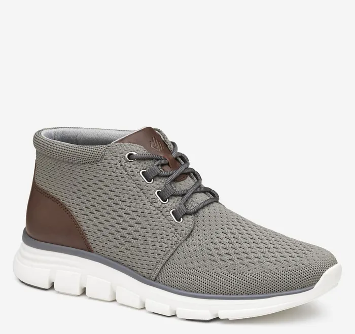 Men Amherst Lug Knit Chukka Boot Gray Knit JohnstonandMurphy LaceUps