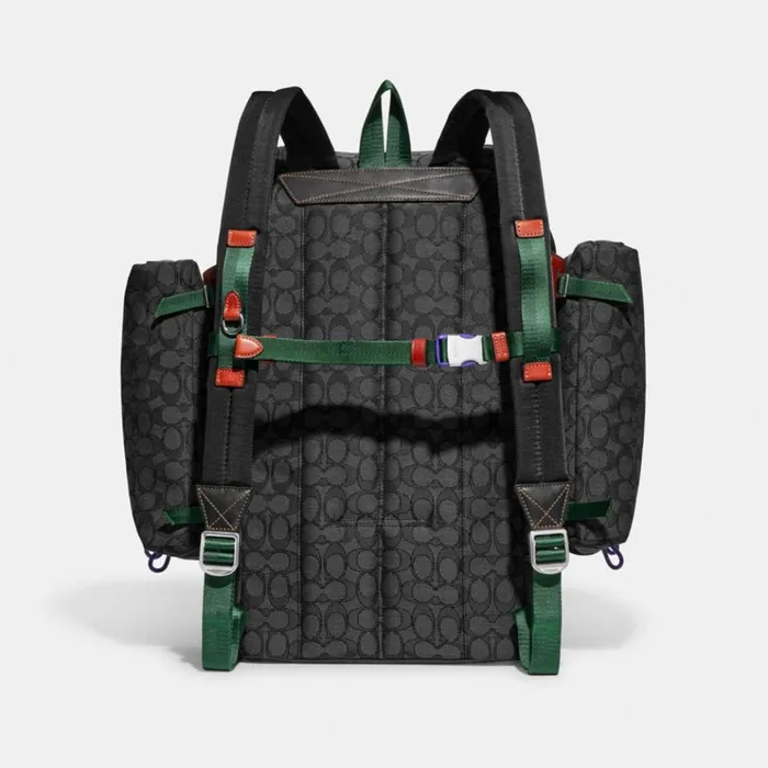 Men Backpacks Coach Utility Backpack In Signature Jacquard Charcoal