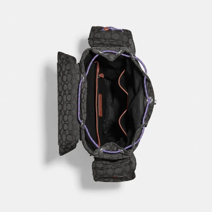 Men Backpacks Coach Utility Backpack In Signature Jacquard Charcoal