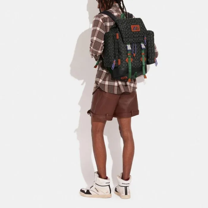 Men Backpacks Coach Utility Backpack In Signature Jacquard Charcoal