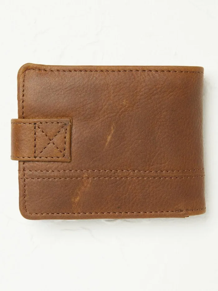 Men Bags and Wallets Fat Face Brown Seamed Wallet