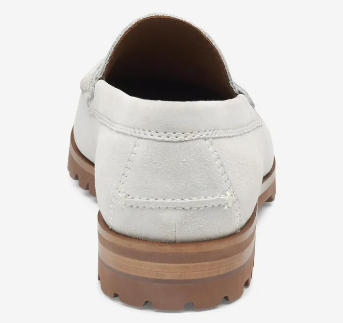 Men Baldwin Lug Penny Loafer Offwhite English Suede JohnstonandMurphy SlipOns and Loafers Men Baldwin Lug Penny Loafer Offwhite English Suede JohnstonandMurphy SlipOns and Loafers