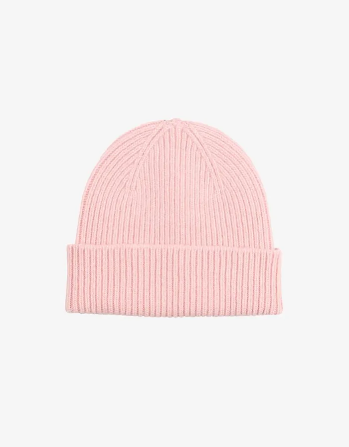 Men Beanies Colorful Standard Merino Wool Beanie Faded Pink