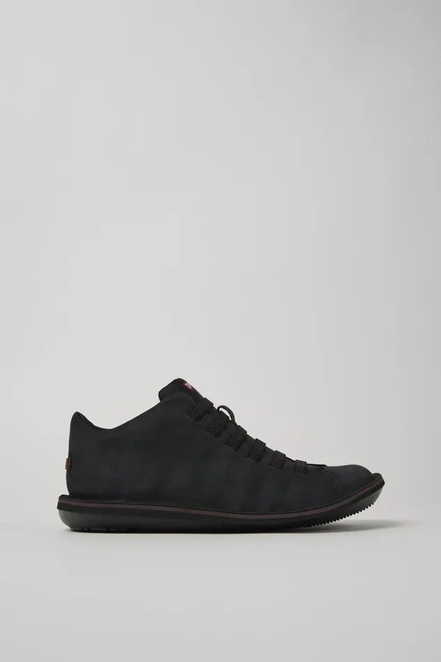 Men Beetle Black Leather Sneakers Camper Ankle Boots Men Beetle Black Leather Sneakers Camper Ankle Boots