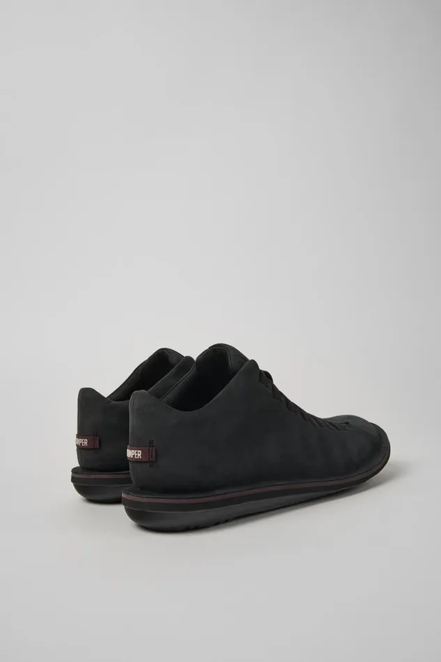 Men Beetle Black Leather Sneakers Camper Ankle Boots Men Beetle Black Leather Sneakers Camper Ankle Boots