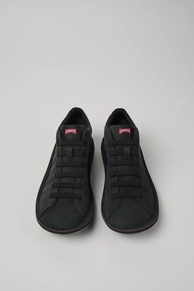 Men Beetle Black Leather Sneakers Camper Ankle Boots Men Beetle Black Leather Sneakers Camper Ankle Boots