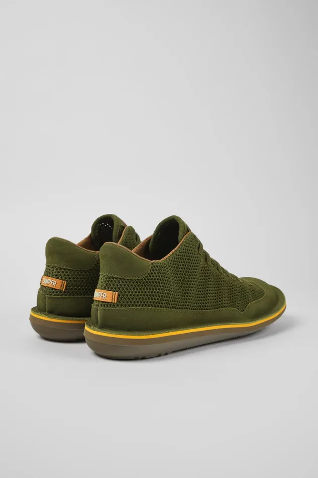 Men Beetle Green TextileNubuck Basket Bootie Camper Casual Shoes Men Beetle Green TextileNubuck Basket Bootie Camper Casual Shoes