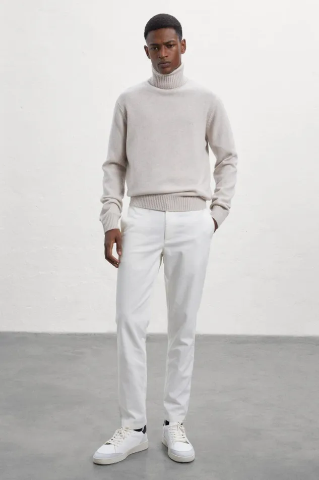Men Beige Bruna Knitted Jumper Ecoalf Knitwear