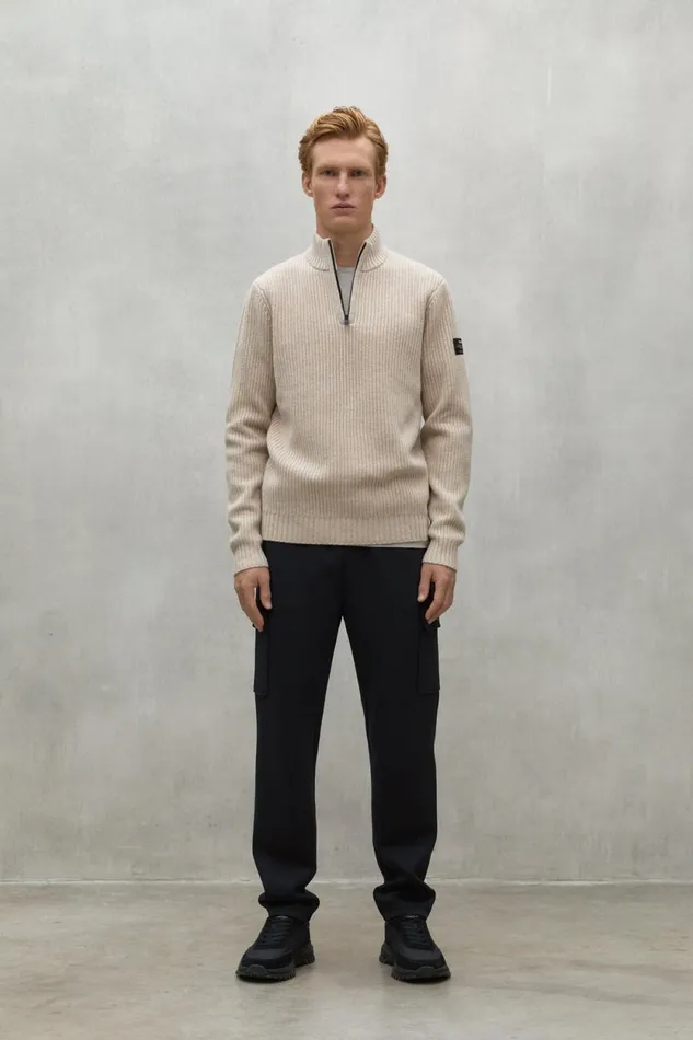 Men Beige Drago Sweater Ecoalf Knitwear