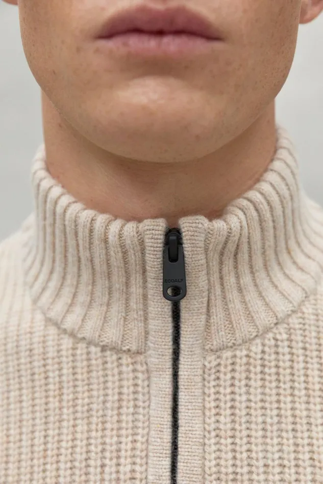 Men Beige Drago Sweater Ecoalf Knitwear
