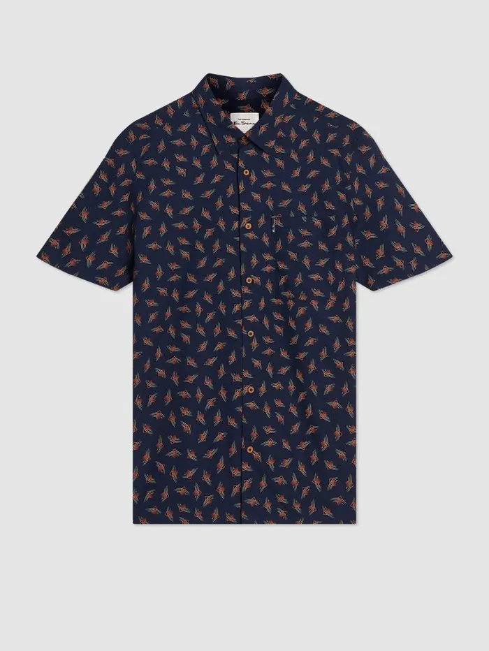 Men Ben Sherman Archive Print Shirts Art Deco Geo Print Shirt 8211 Dark Navy Men Ben Sherman Archive Print Shirts Art Deco Geo Print Shirt 8211 Dark Navy