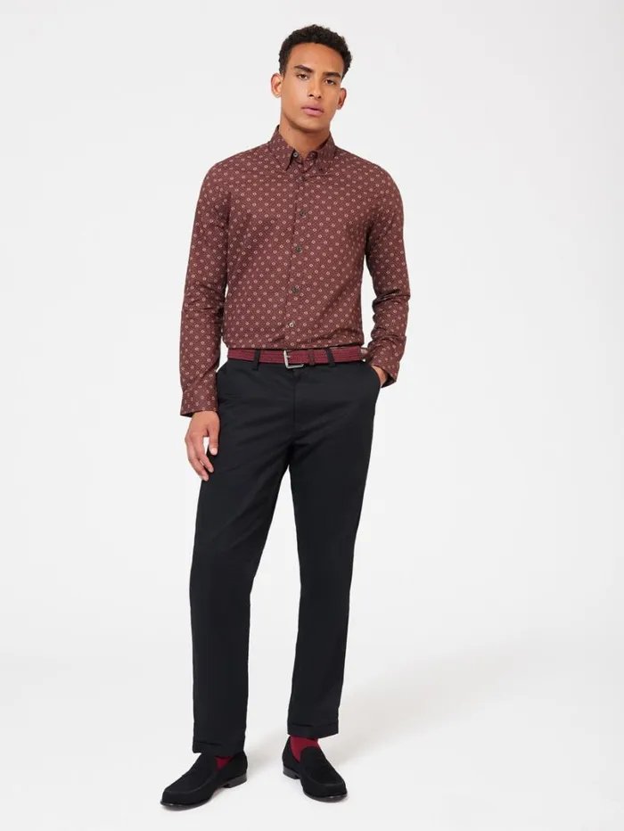 Men Ben Sherman Archive Print Shirts Signature Geo Print Shirt 8211 Aubergine Men Ben Sherman Archive Print Shirts Signature Geo Print Shirt 8211 Aubergine