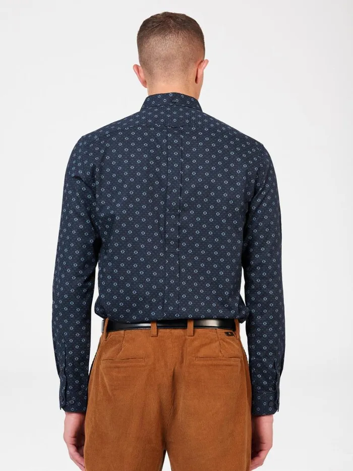 Men Ben Sherman Archive Print Shirts Signature Geo Print Shirt 8211 Midnight Men Ben Sherman Archive Print Shirts Signature Geo Print Shirt 8211 Midnight