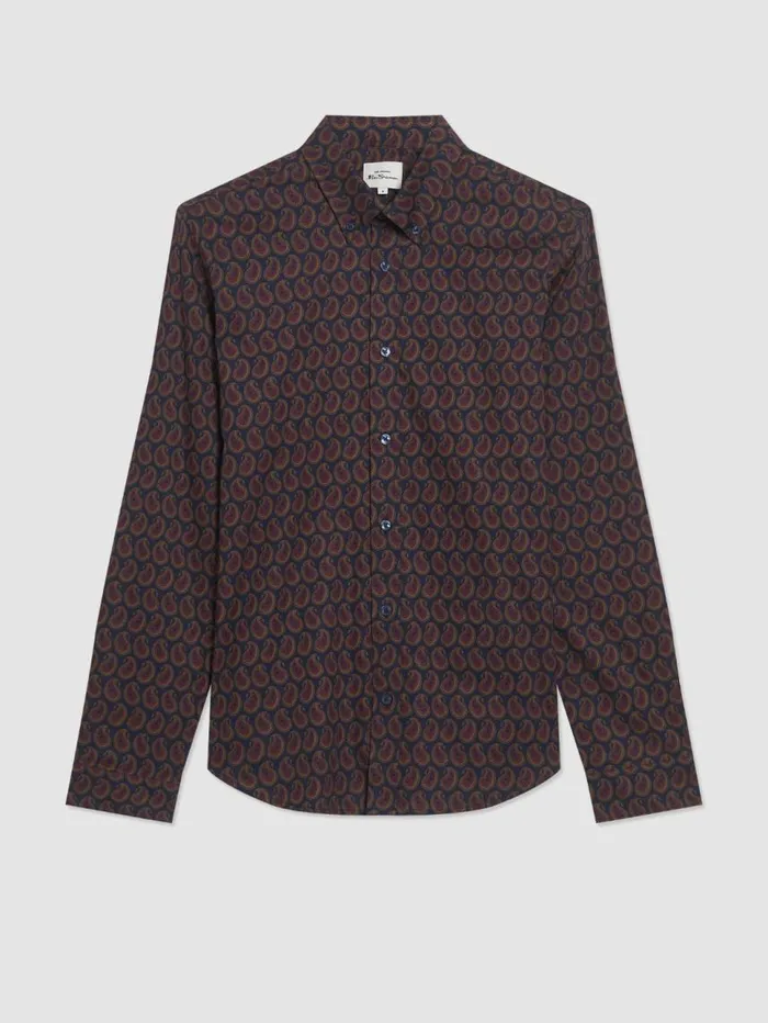 Men Ben Sherman Archive Print Shirts Slim Fit Paisley Print LongSleeve Shirt Men Ben Sherman Archive Print Shirts Slim Fit Paisley Print LongSleeve Shirt