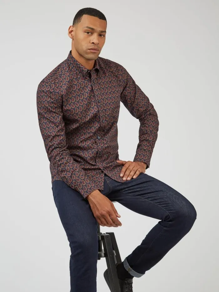 Men Ben Sherman Archive Print Shirts Slim Fit Paisley Print LongSleeve Shirt Men Ben Sherman Archive Print Shirts Slim Fit Paisley Print LongSleeve Shirt