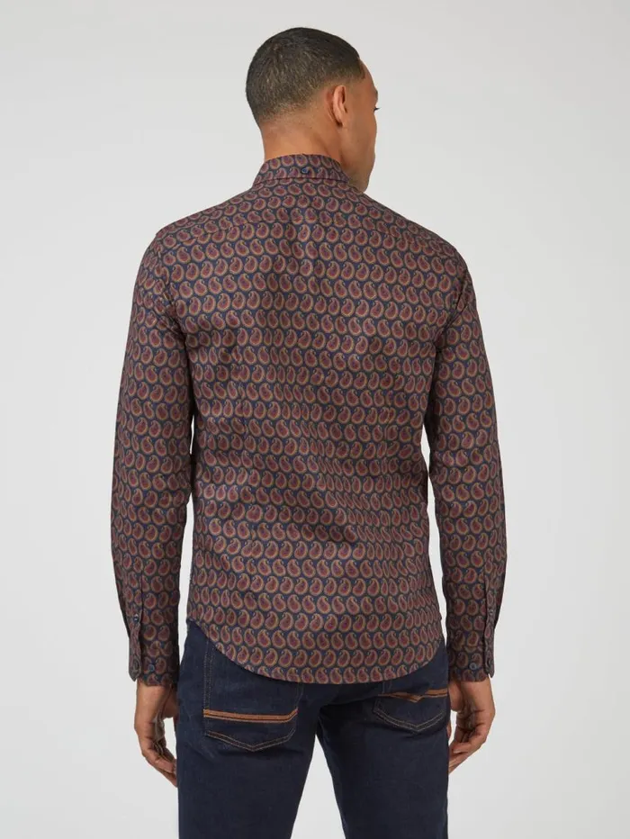Men Ben Sherman Archive Print Shirts Slim Fit Paisley Print LongSleeve Shirt Men Ben Sherman Archive Print Shirts Slim Fit Paisley Print LongSleeve Shirt