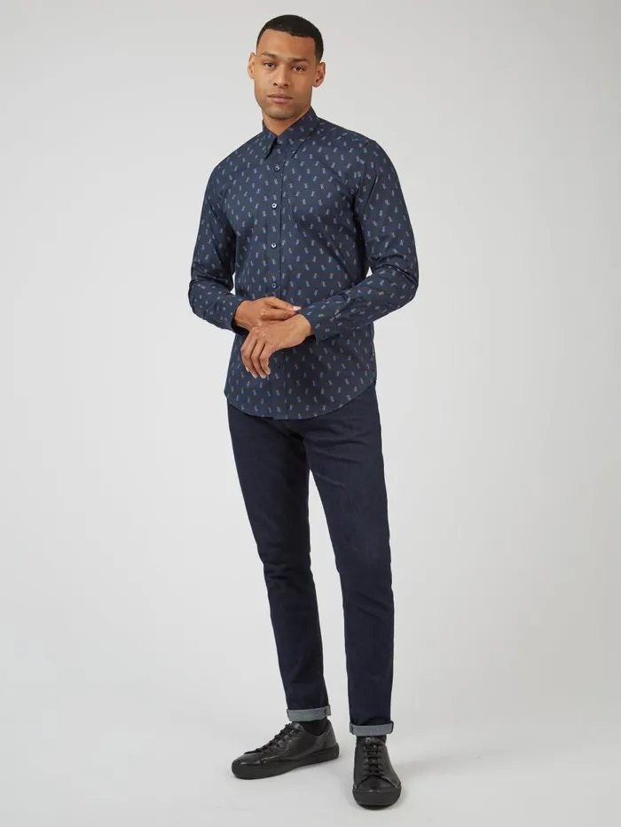 Men Ben Sherman Archive Print Shirts Spot Print LongSleeve Shirt 8211 Midnight Men Ben Sherman Archive Print Shirts Spot Print LongSleeve Shirt 8211 Midnight
